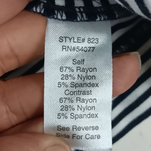 Cabi Striped Nautical Blazer Womens S Navy White Preppy Coastal Double Breasted - Picture 8 of 10